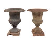 A Pair of Victorian Cast Iron Urns