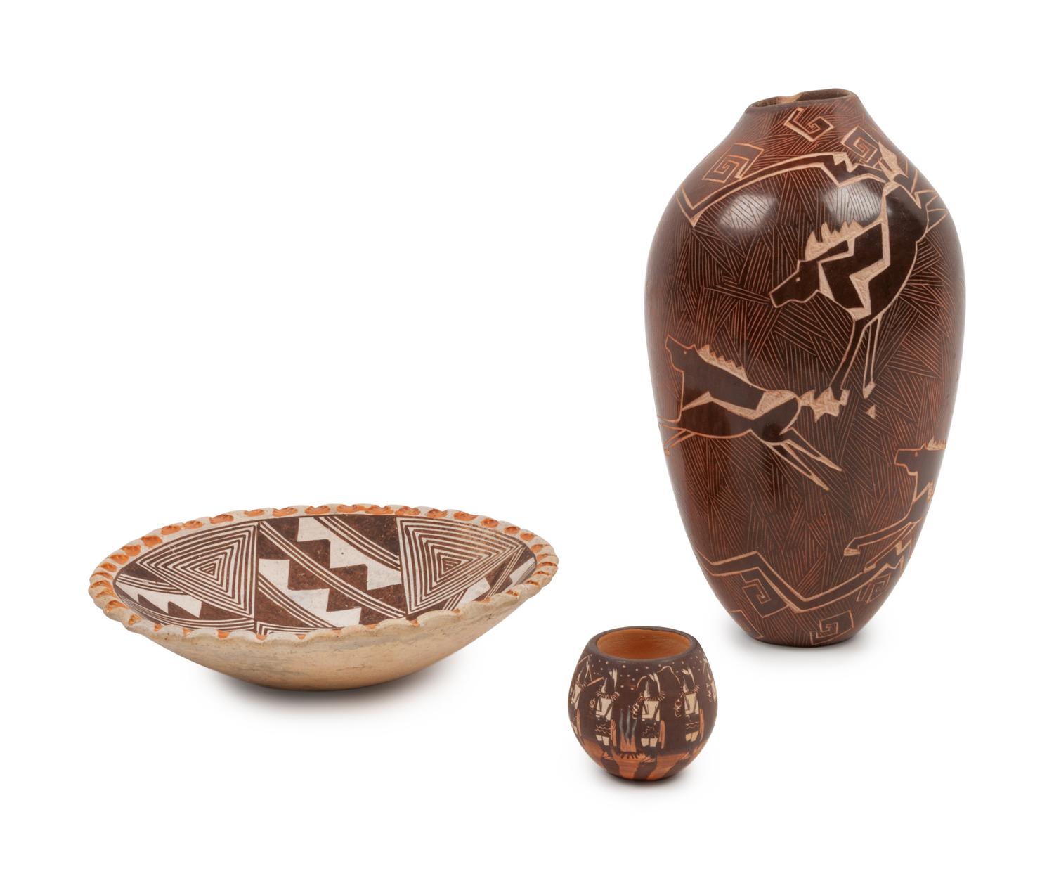 Acoma and Navajo Pottery