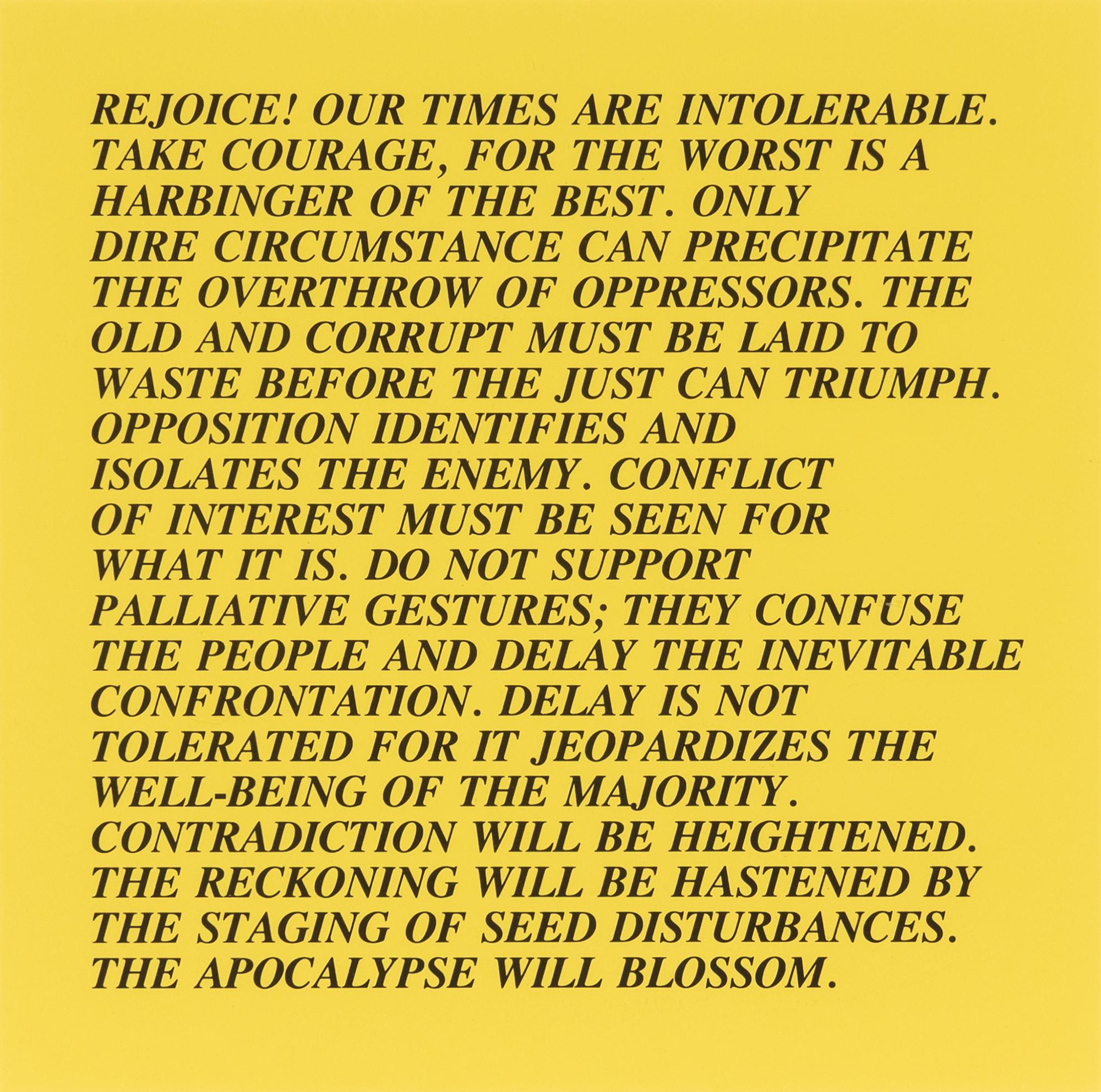 Jenny Holzer (American, b. 1950) — Inflammatory Essays (set of twelve), 1979-82