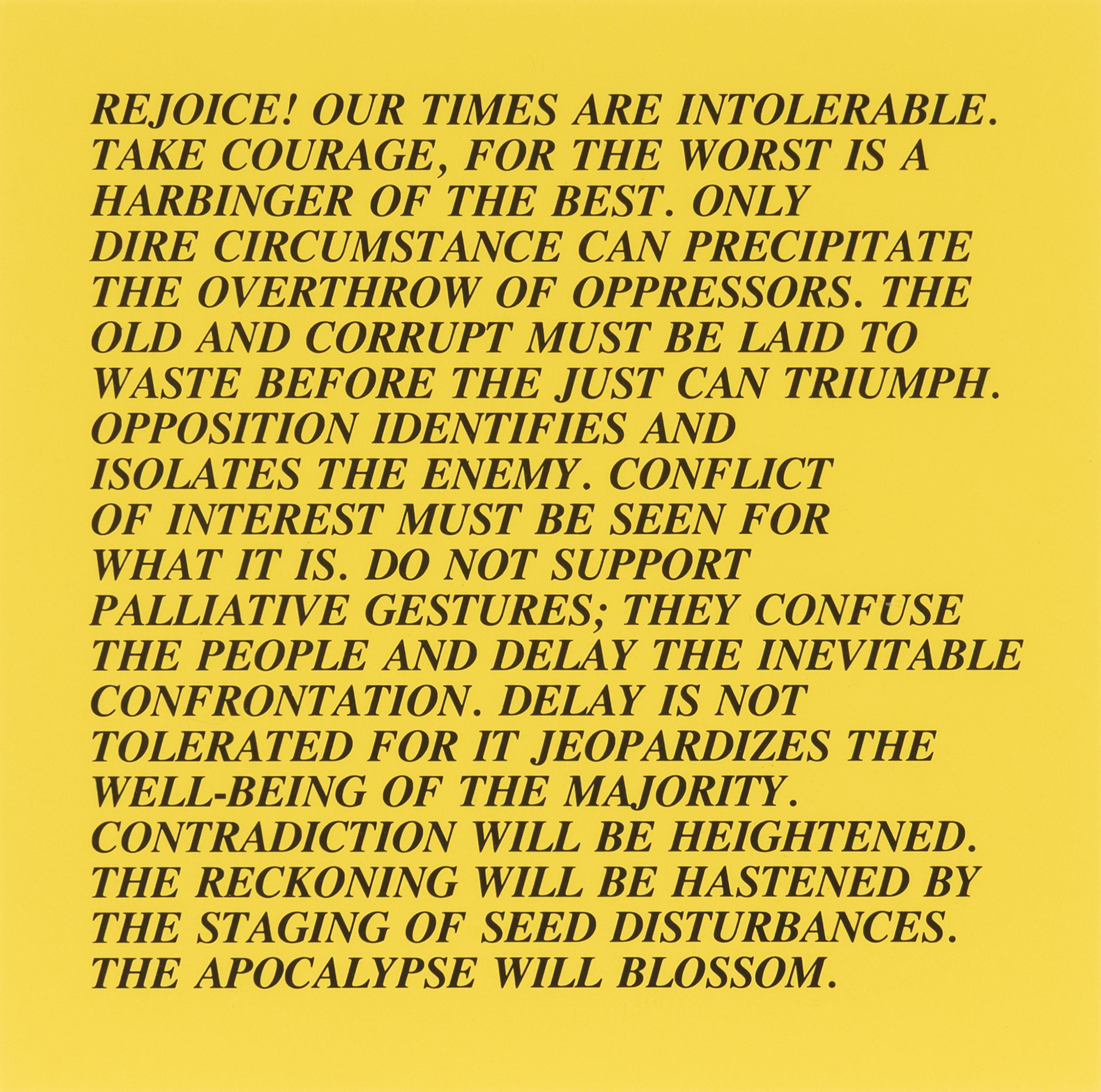 Jenny Holzer (American, b. 1950) — Inflammatory Essays (set of twelve), 1979-82