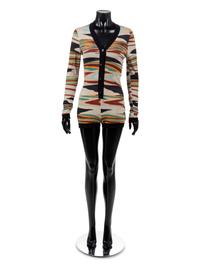 Missoni Knit Ensemble with Fox Fur Wrap, 2000s