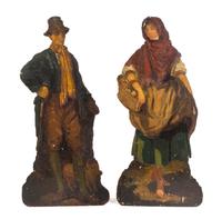 Two English Dummy Boards Height of taller 40 inches. — 18TH/19TH CENTURY