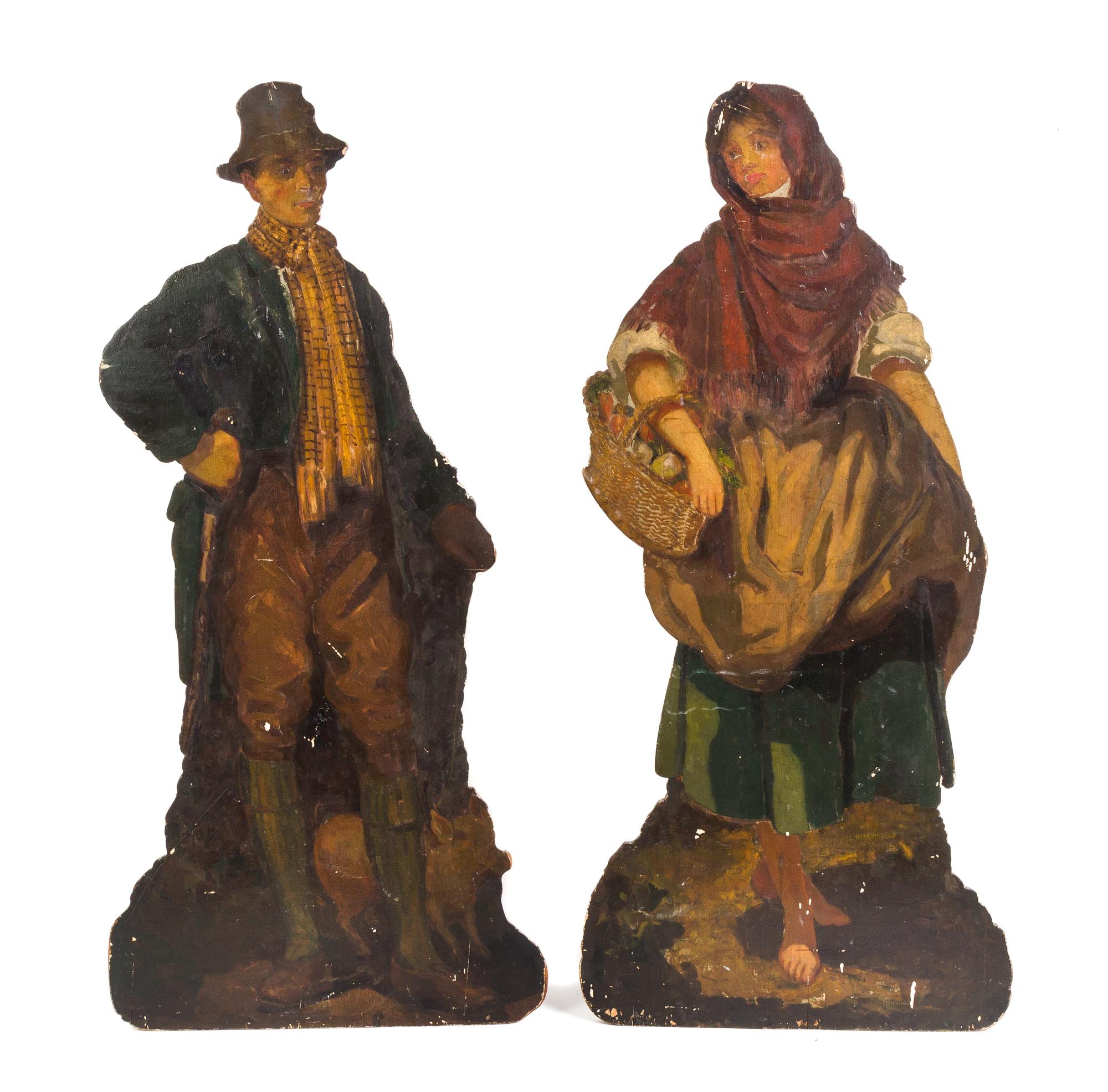 Two English Dummy Boards Height of taller 40 inches. — 18TH/19TH CENTURY