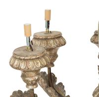 A Pair of Italian Painted Six-Light Chandeliers