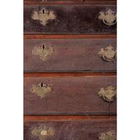 A Chippendale Fan-Carved Cherrywood Claw-and-Ball Foot Chest-on-Chest