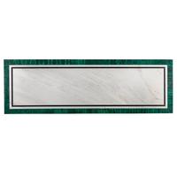 A White Marble and Malachite Table Top