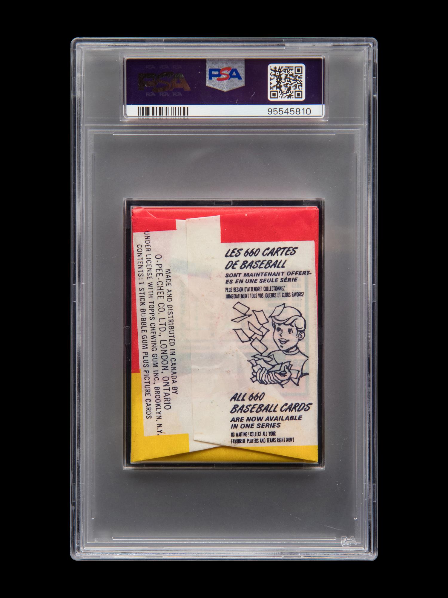 A Sealed Unopened Pack of 1975 O-Pee-Chee Baseball Cards (PSA 8 NM-MT)