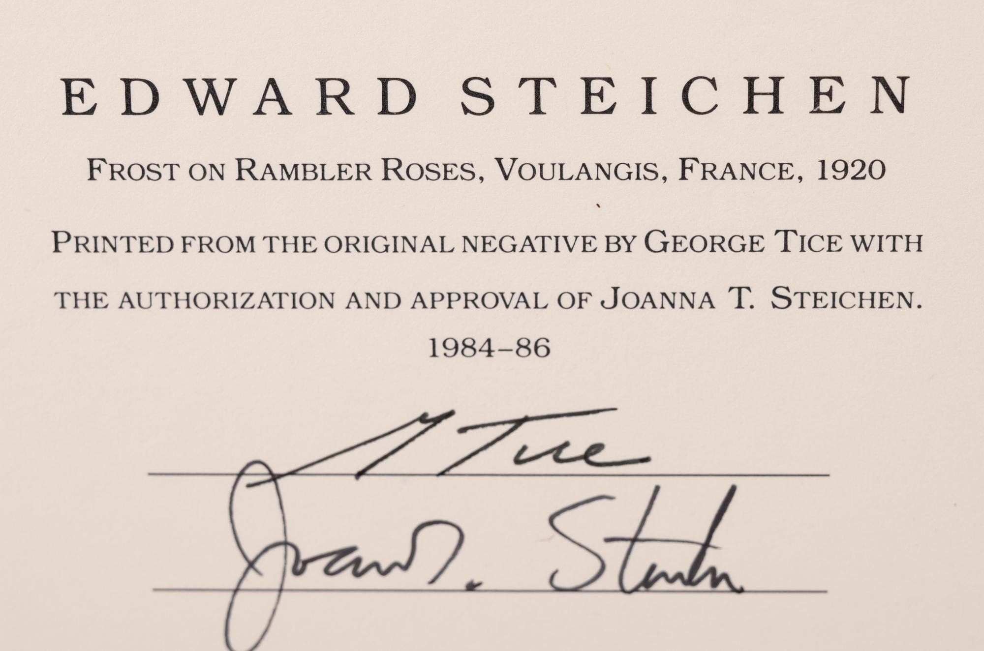 A group of six photographs (from Juxtapositions printed by George Tice with labels signed by George Tice and Joanna Steichen)