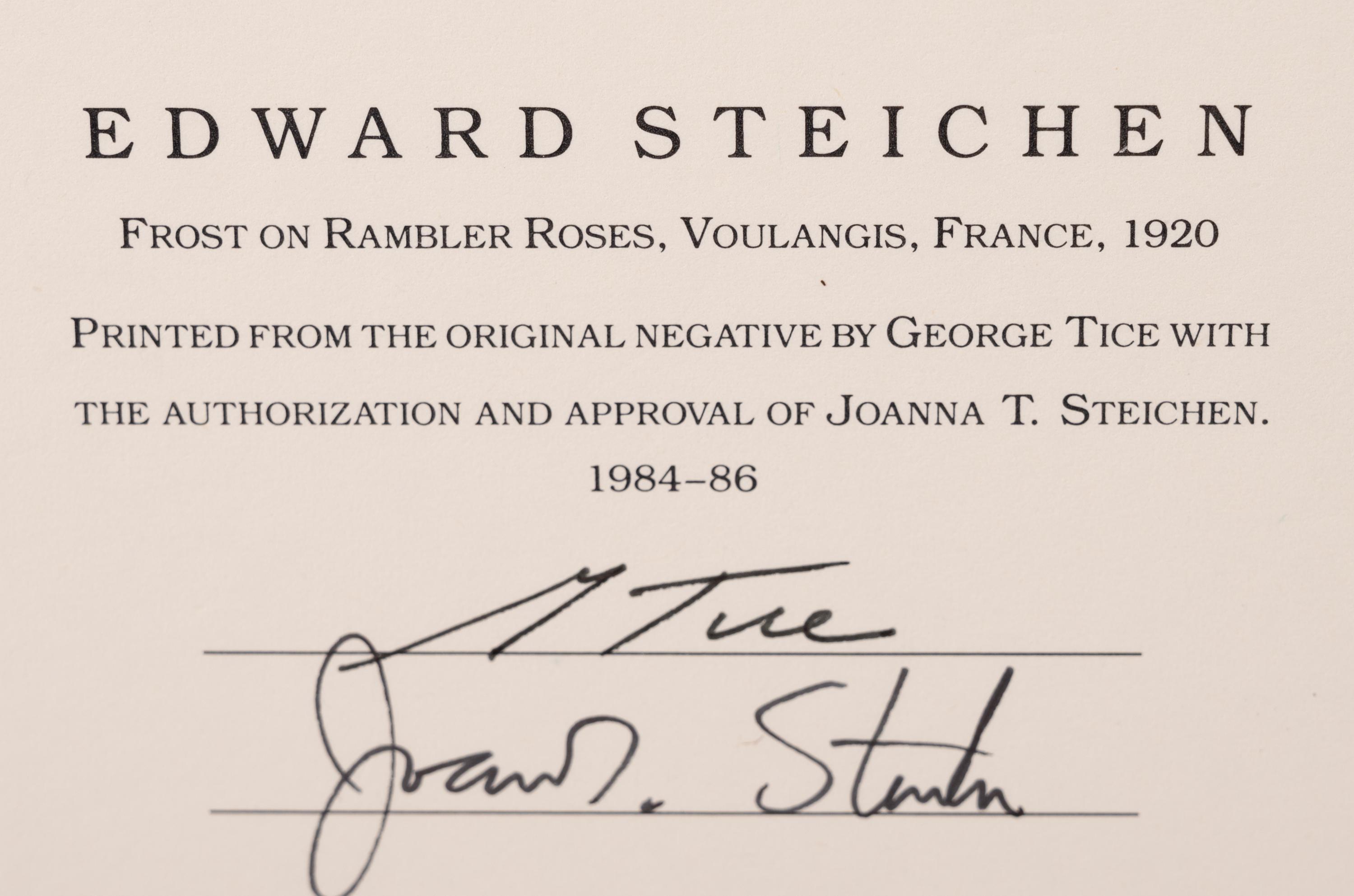 A group of six photographs (from Juxtapositions printed by George Tice with labels signed by George Tice and Joanna Steichen)
