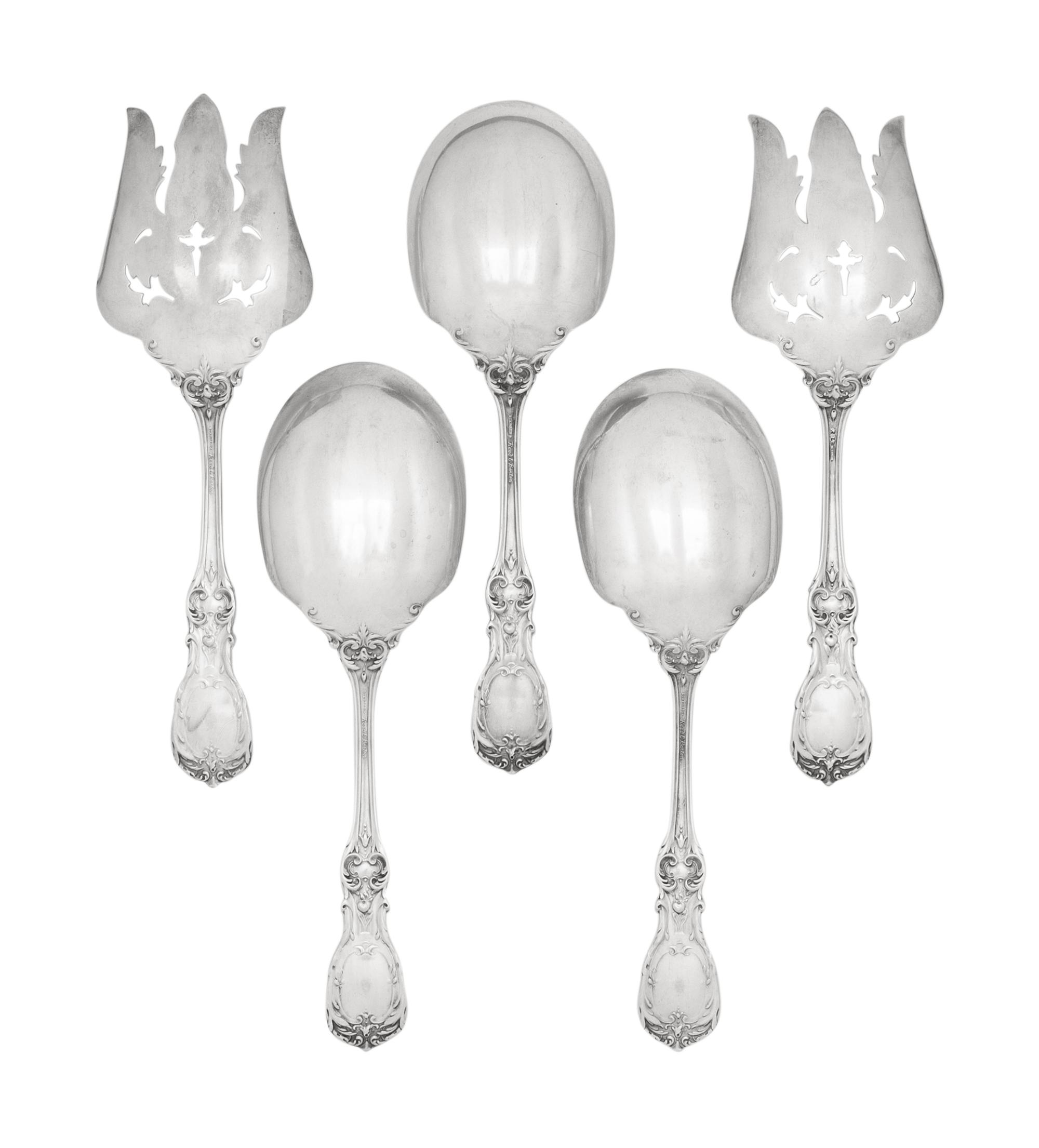 Five American Silver Serving Articles