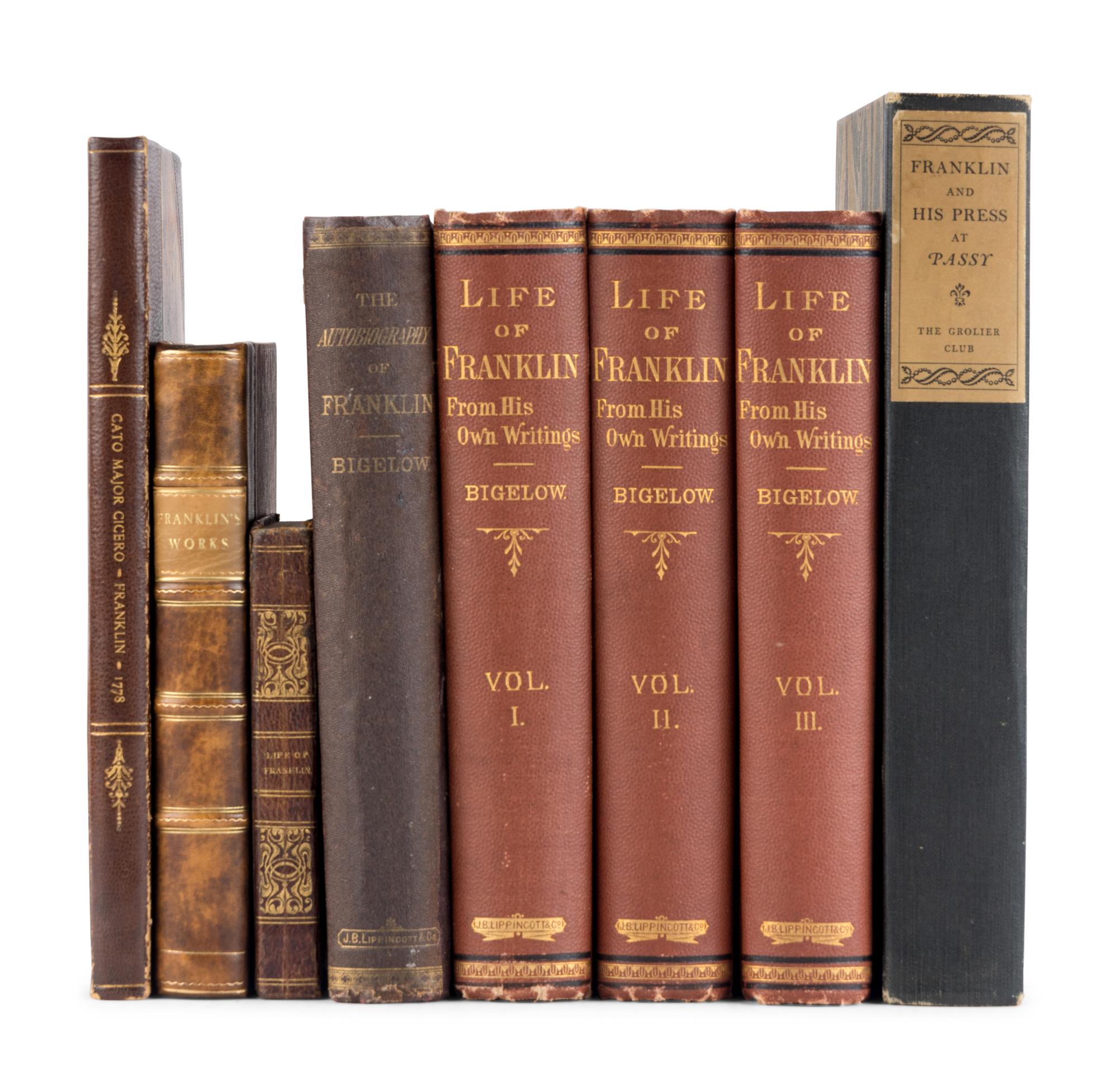 [FRANKLIN, Benjamin (1705-1790)]. A group of 11 works by and about Franklin and contemporary printers, including: