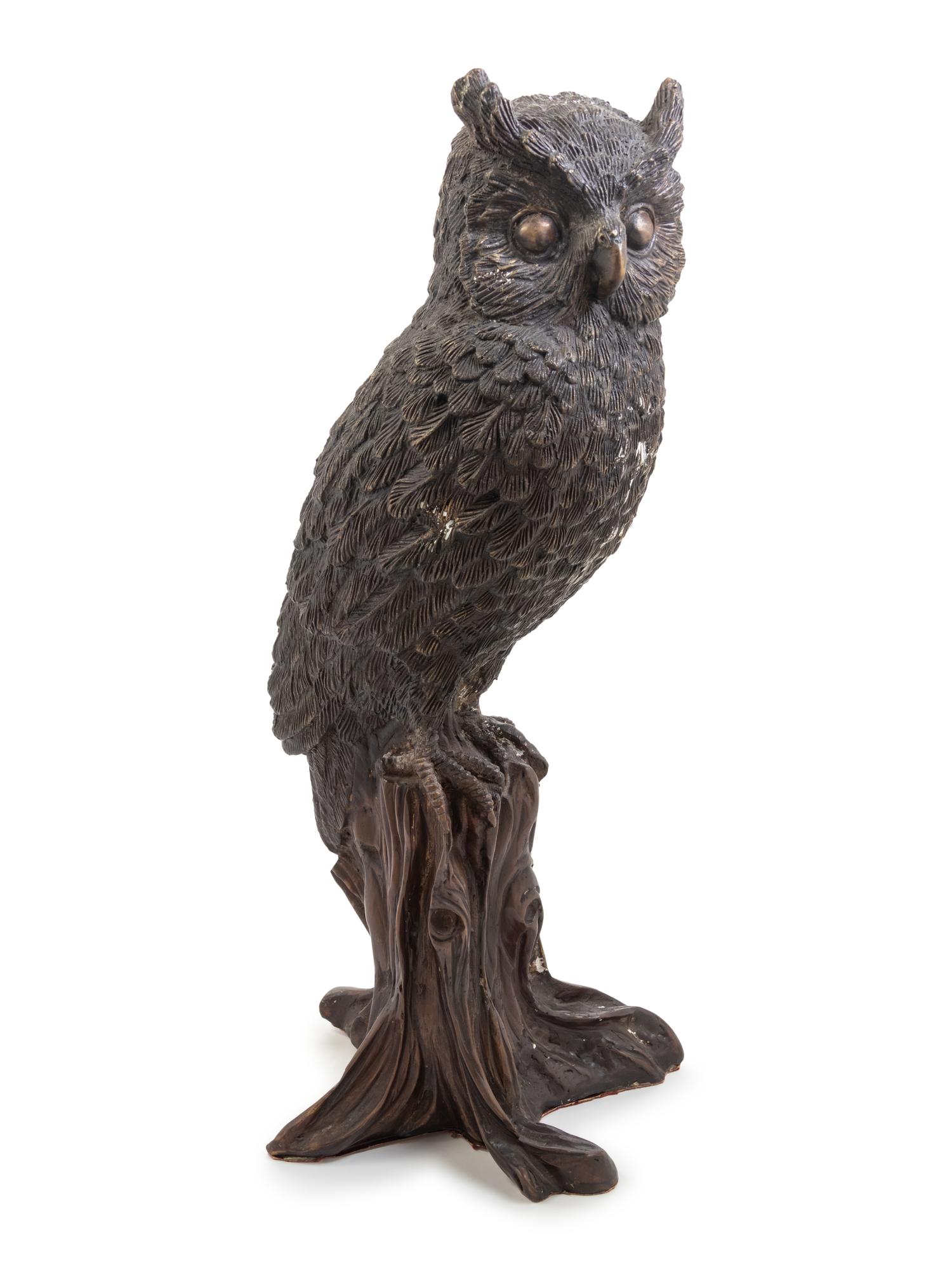 A Bronze Figure of an Owl