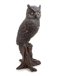 A Bronze Figure of an Owl