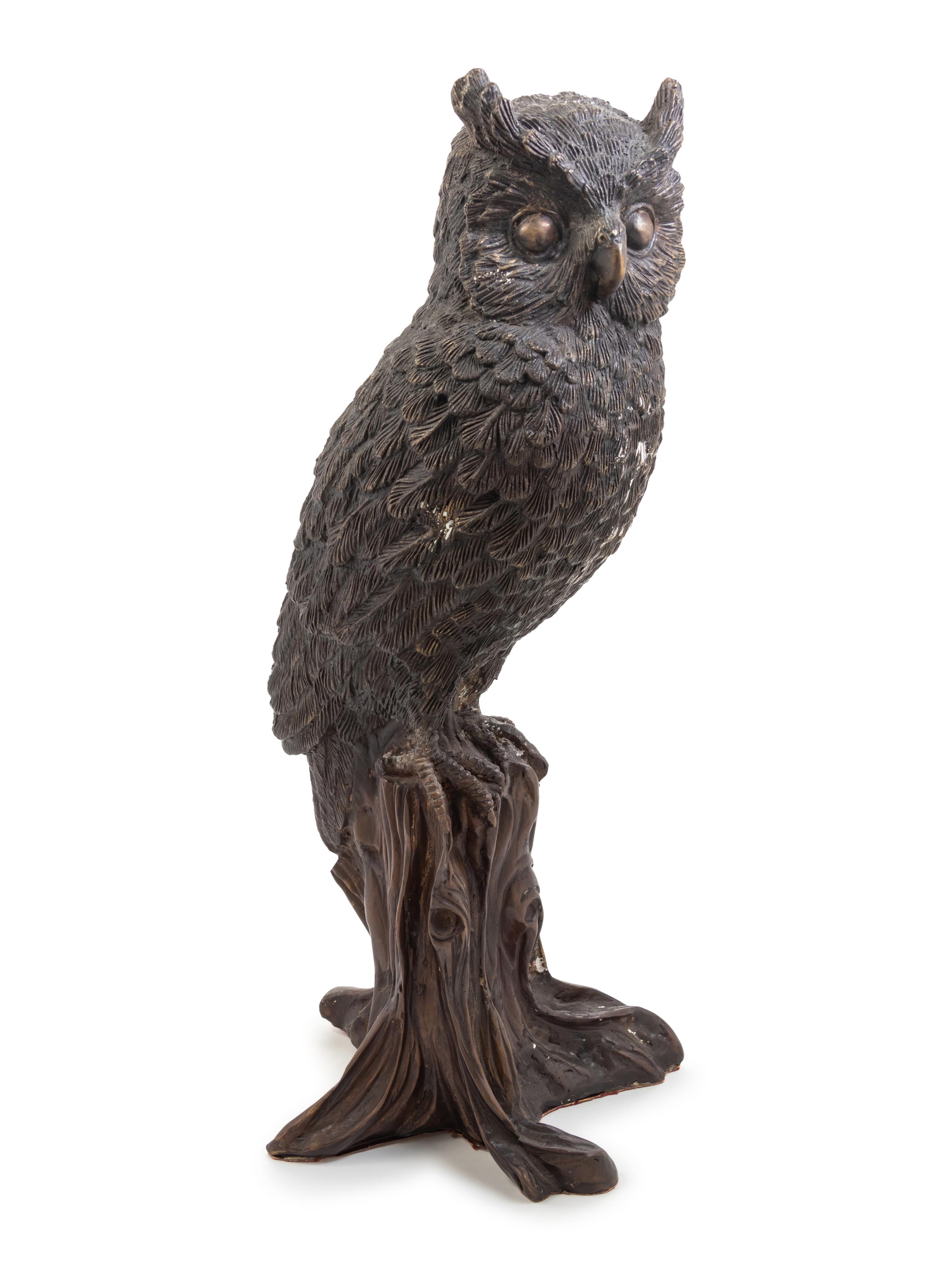 A Bronze Figure of an Owl