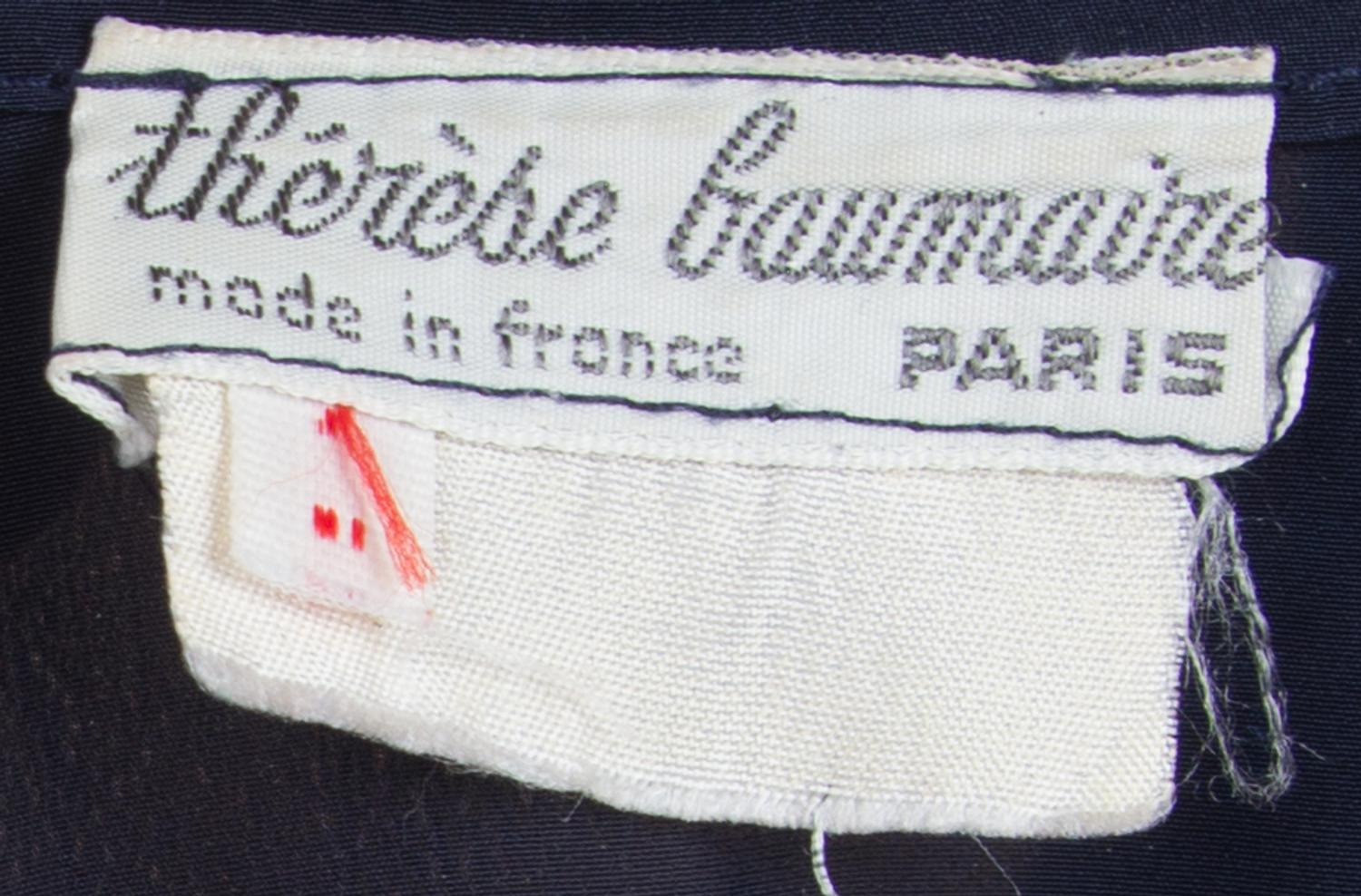 A Therese Gaumaire Navy Blouse,