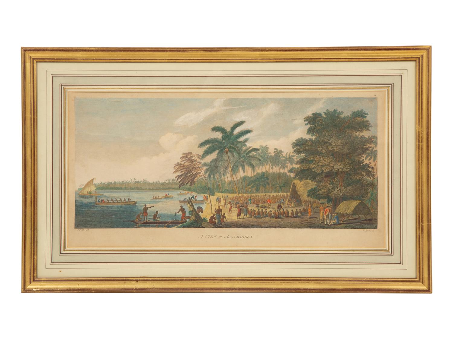 A Fiatooka, or Moral in Tongataboo; The Natchez, a Ceremony in Honor of the King's Son, in Toongataboo; and A View of Aanamooka (three works)