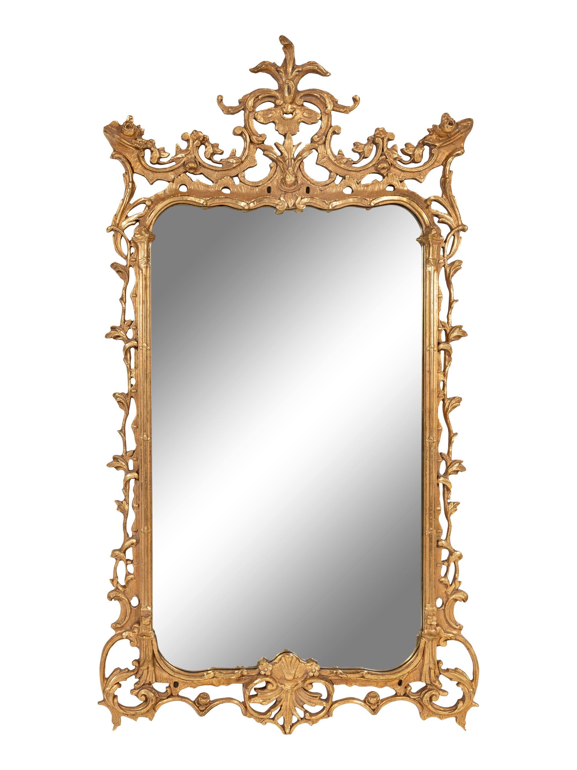 A Pair of George II Style Giltwood Mirrors