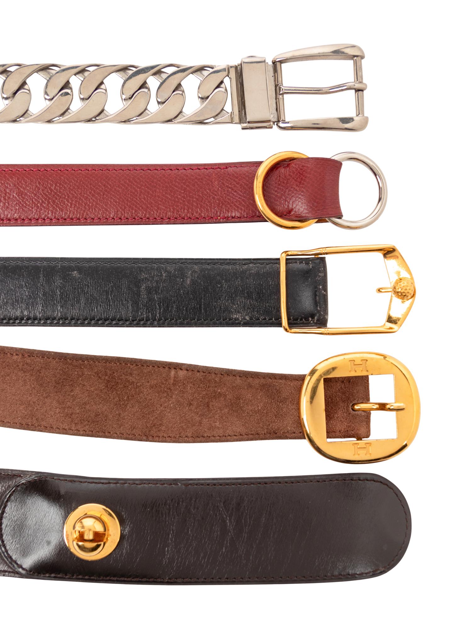FIVE HERMÈS & GUCCI BELTS