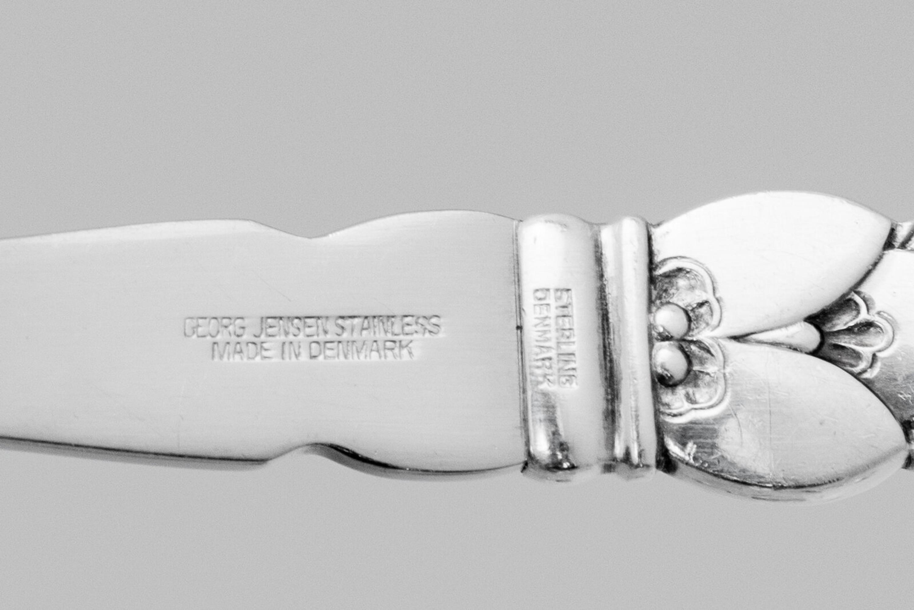 A Georg Jensen Cactus Silver Flatware Service