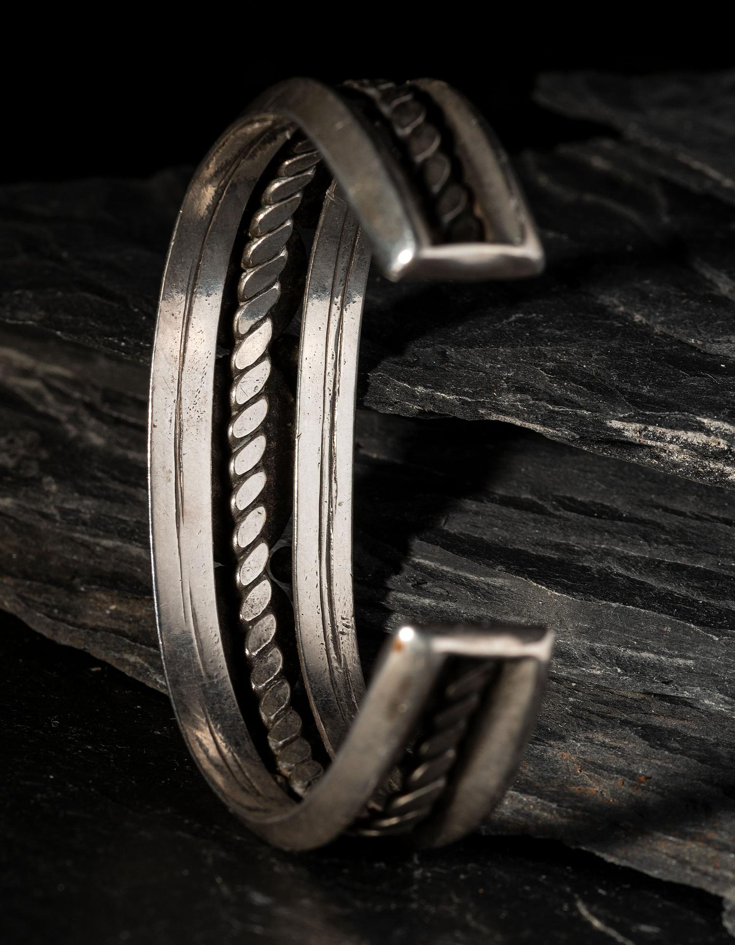 Navajo Silver and Turquoise Cuff Bracelet