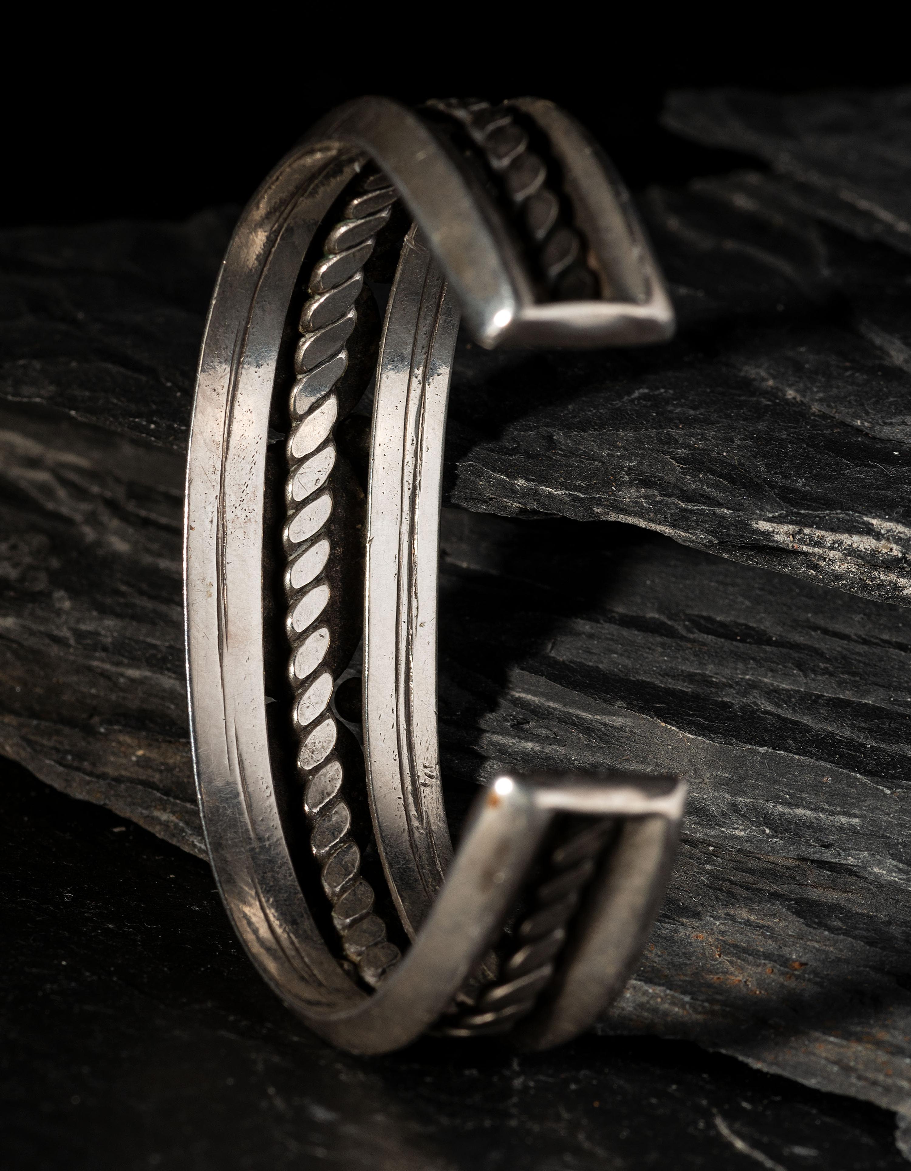 Navajo Silver and Turquoise Cuff Bracelet