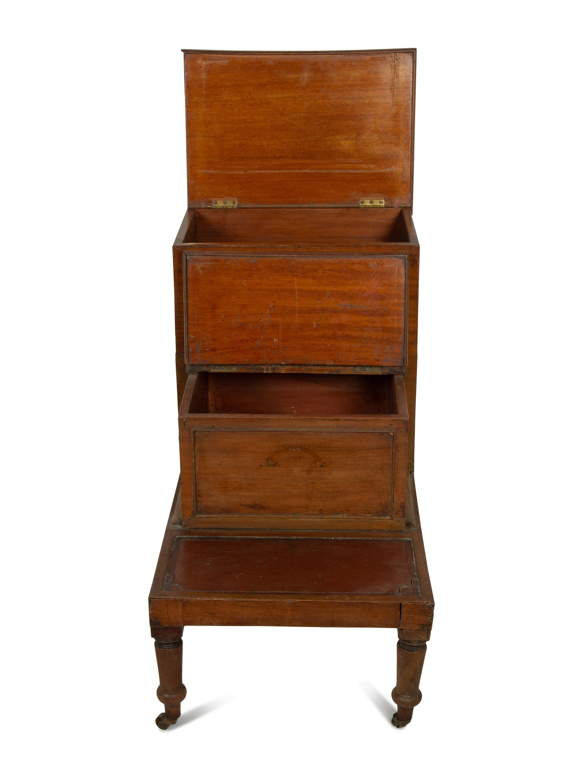 A Set of William IV Mahogany Library Steps