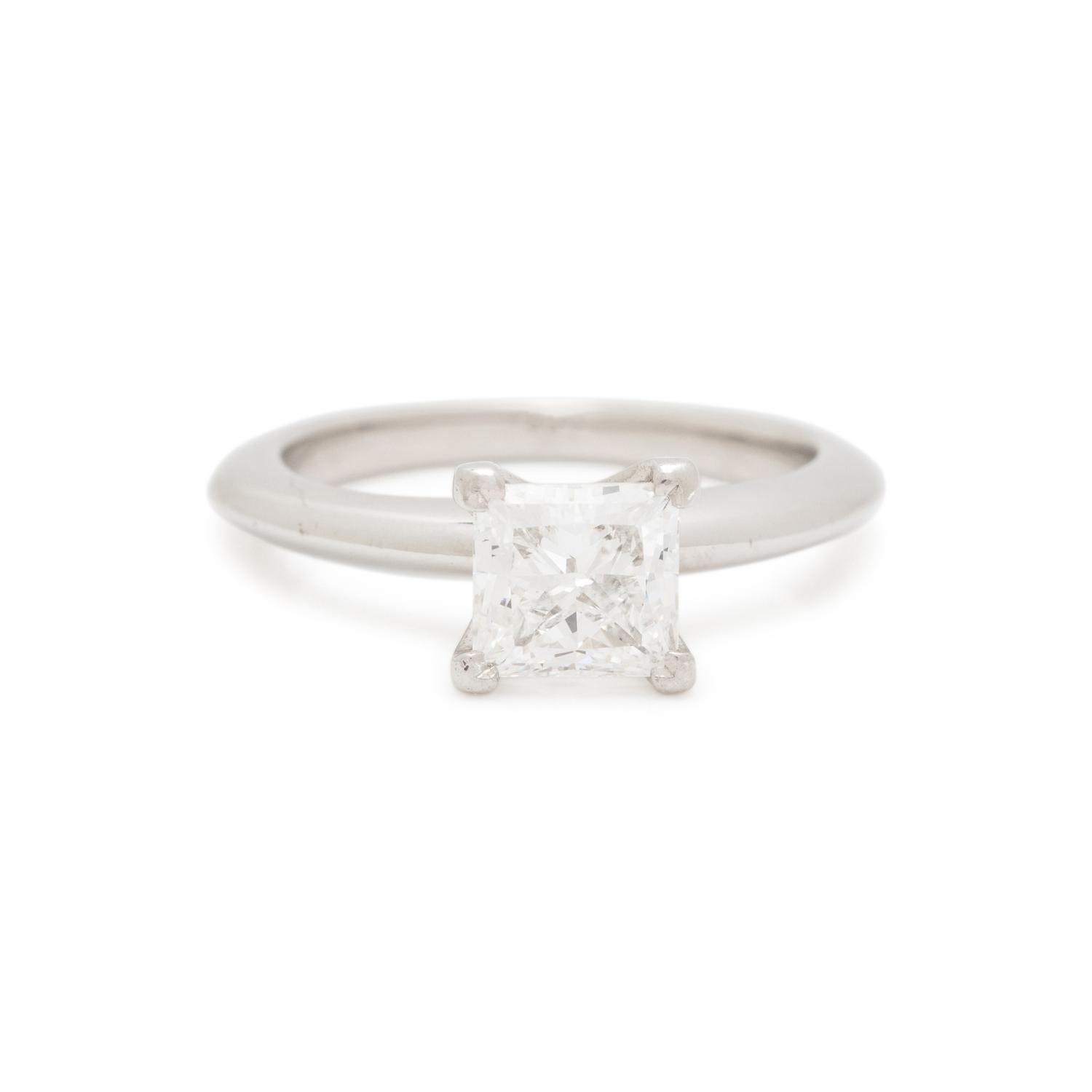 TIFFANY & CO., PLATINUM AND DIAMOND RING