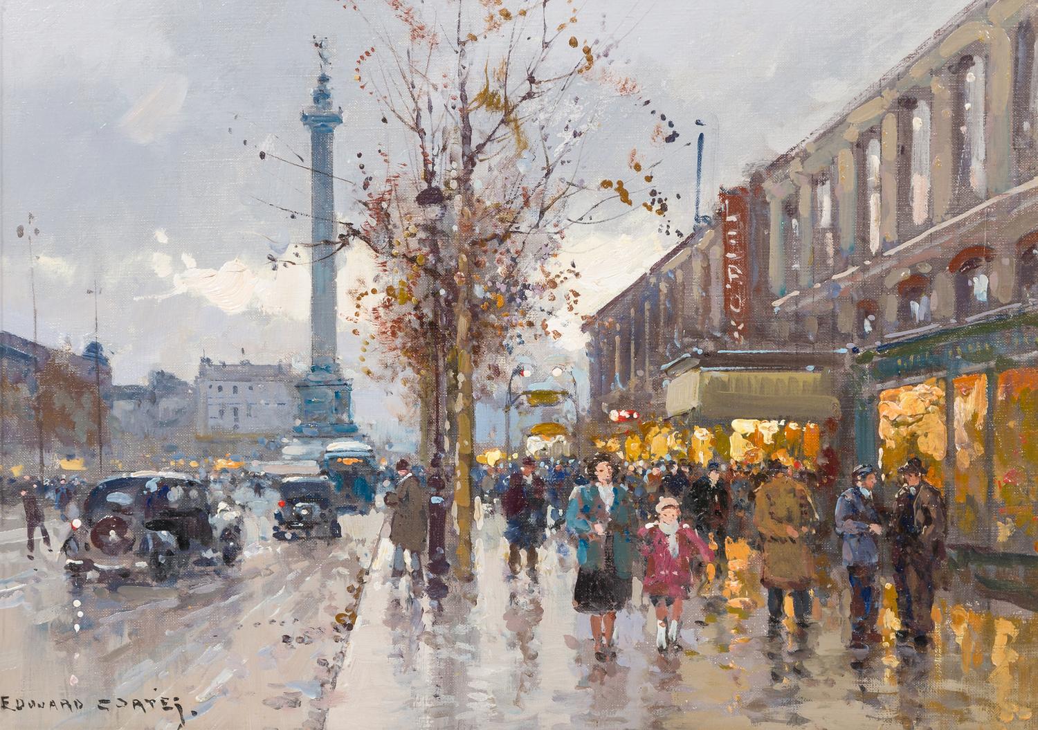 Edouard Leon Cortes, (French, 1882-1969), L'Arc de Triomphe vu de l'Avenue Friedland, 1951