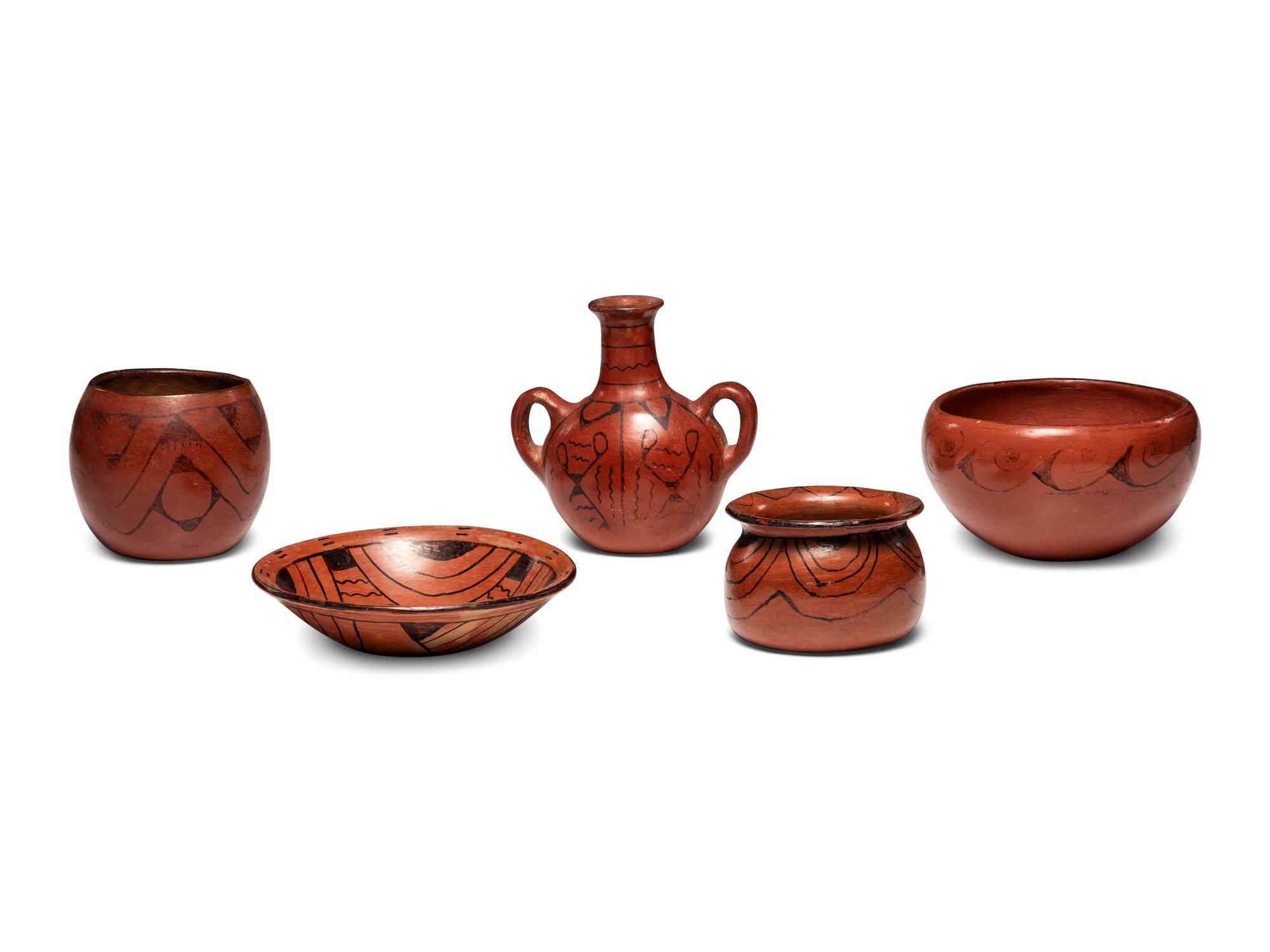 Collection of Maricopa Redware Pottery