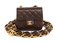 CHANEL, MINI CLASSIC FLAP ON CHAIN BELT