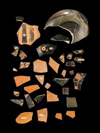 35 Attic Red-Figured Vase Fragments