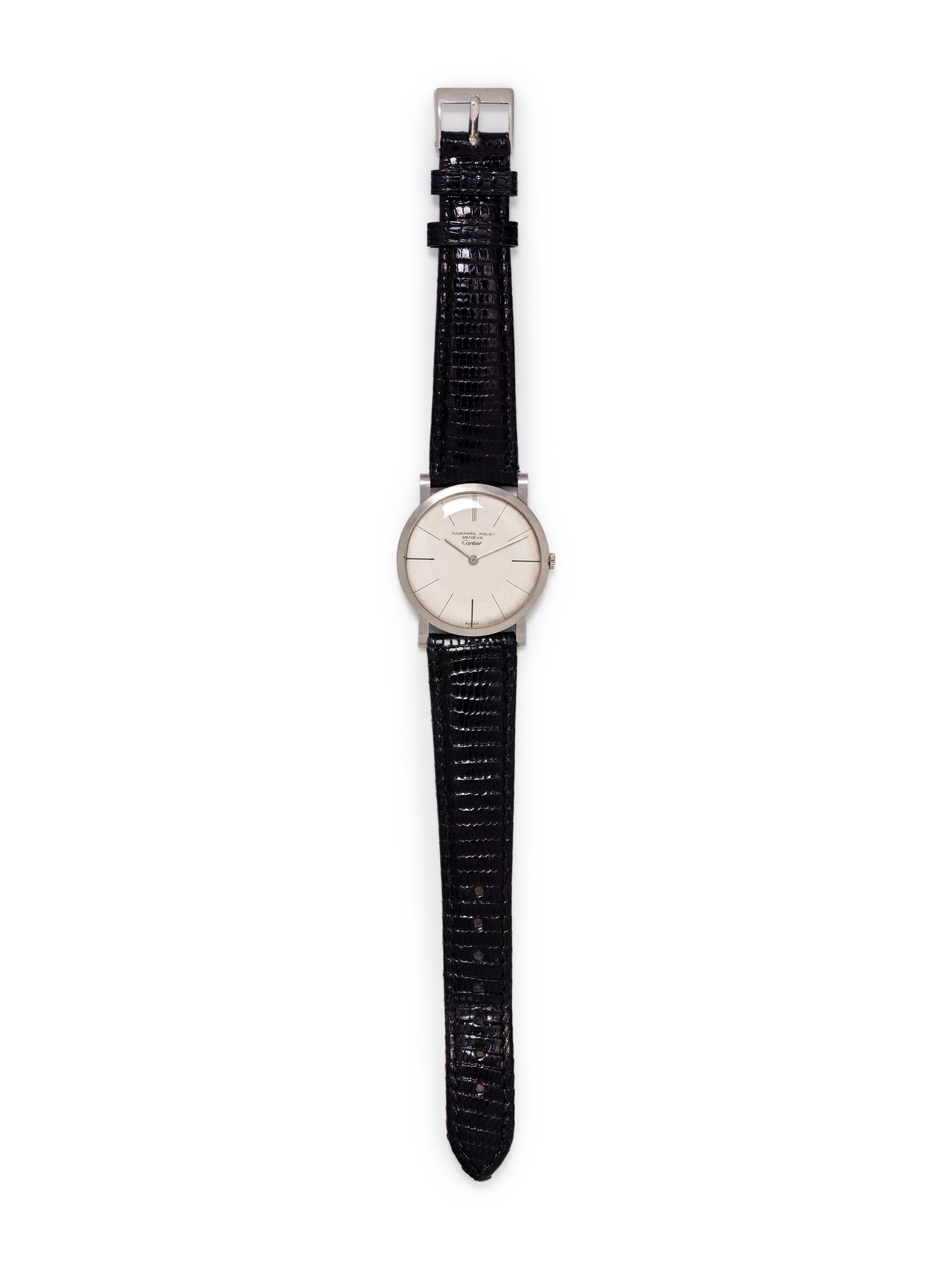 AUDEMARS PIGUET FOR CARTIER, PLATINUM WRISTWATCH