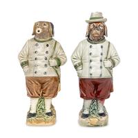 Two German Majolica Decanters