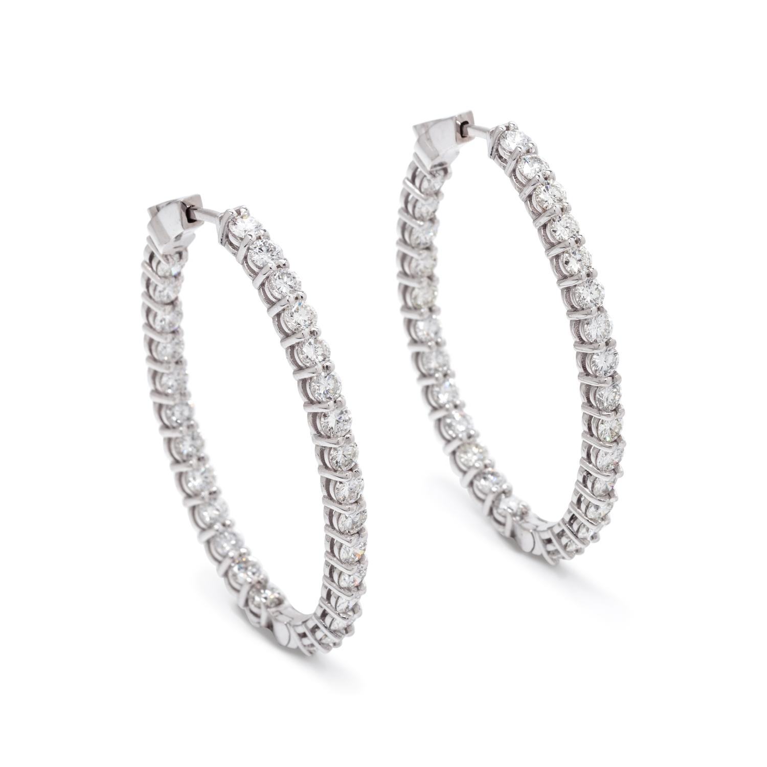 DIAMOND HOOP EARRINGS