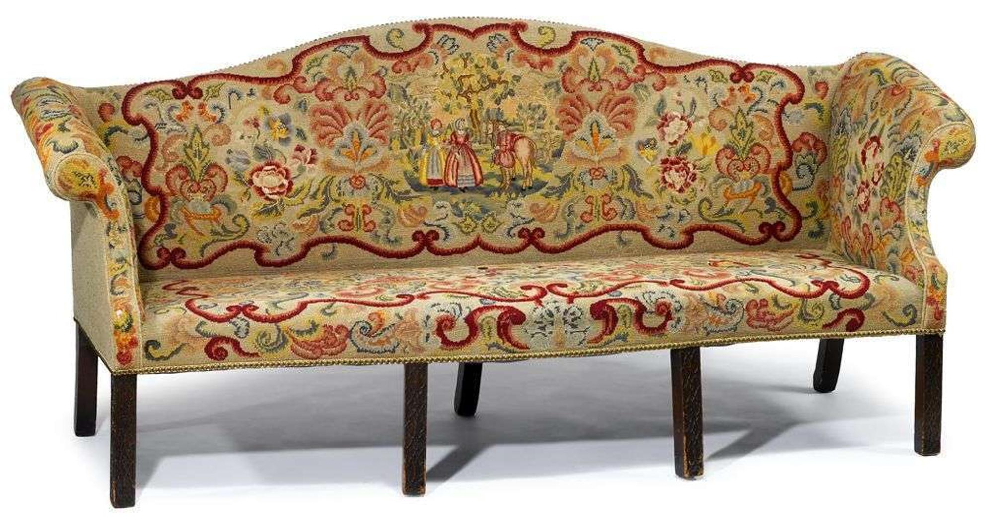 Chippendale mahogany sofa