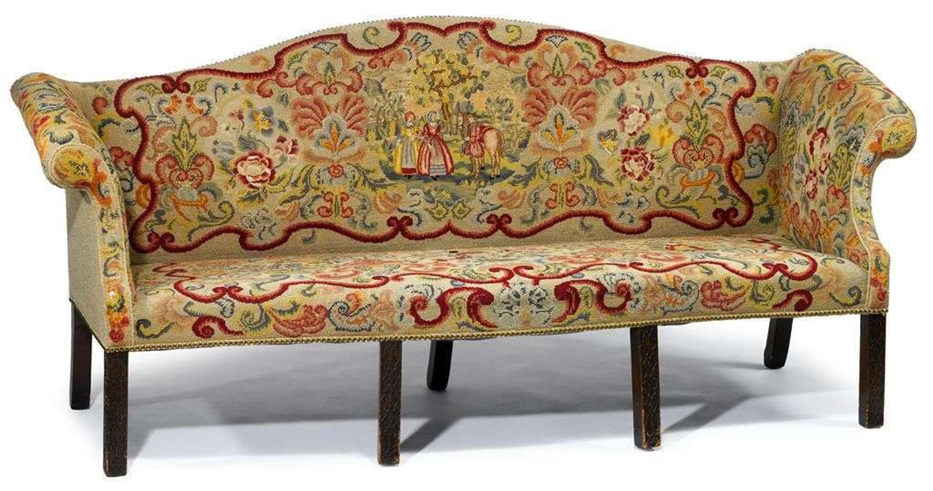 Chippendale mahogany sofa