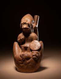 A Moche Fox Warrior Stirrup Vessel