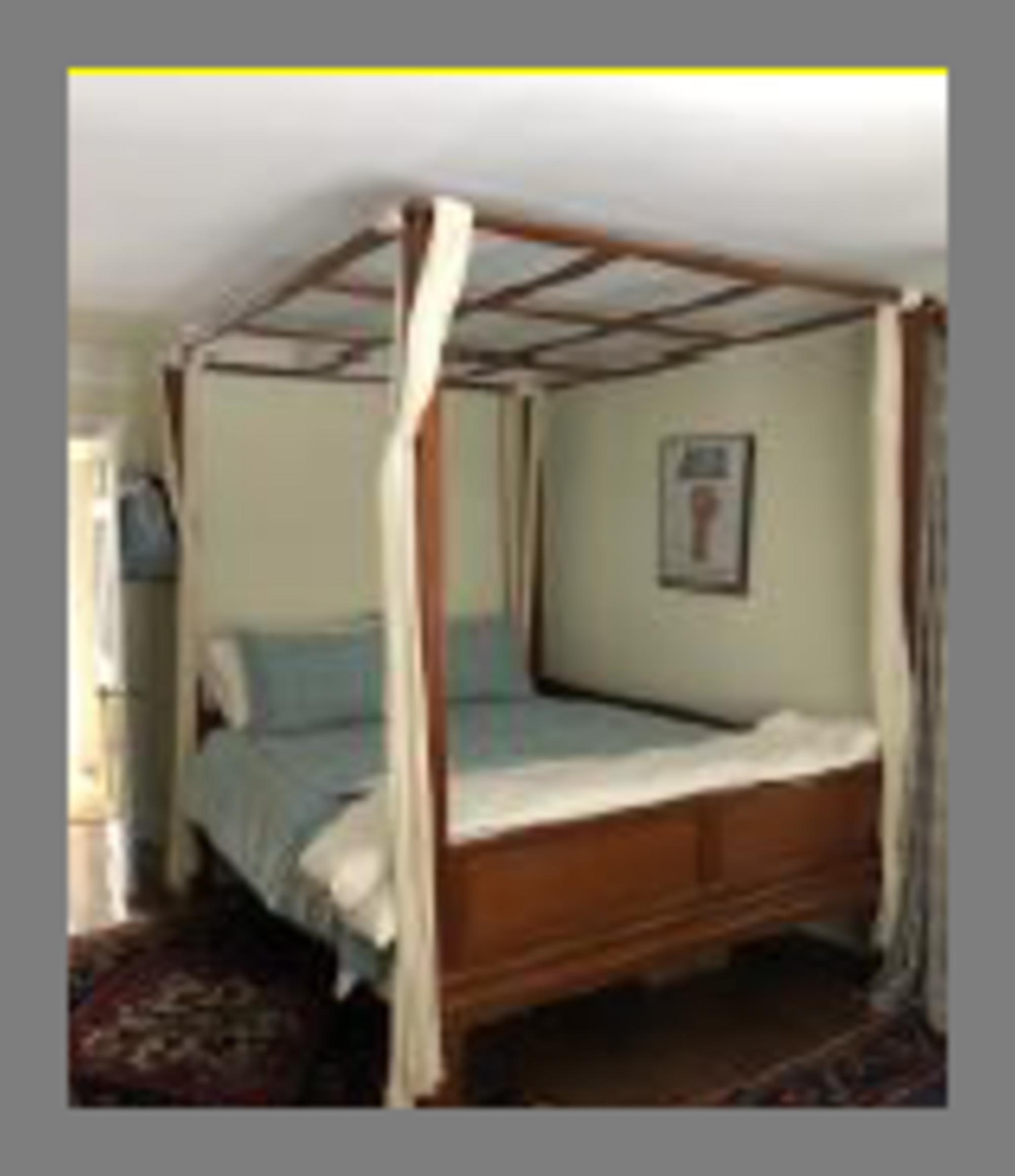 A Chinese Export Possibly Huanghuali Four-Post Bed