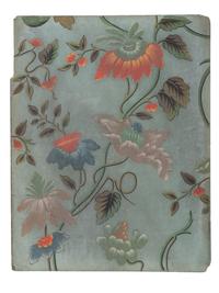 Five Continental Hand Painted Floral Wall Paper Panels