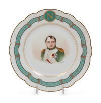 A Set of Twelve Sevres Painted Porcelain Dessert Plates