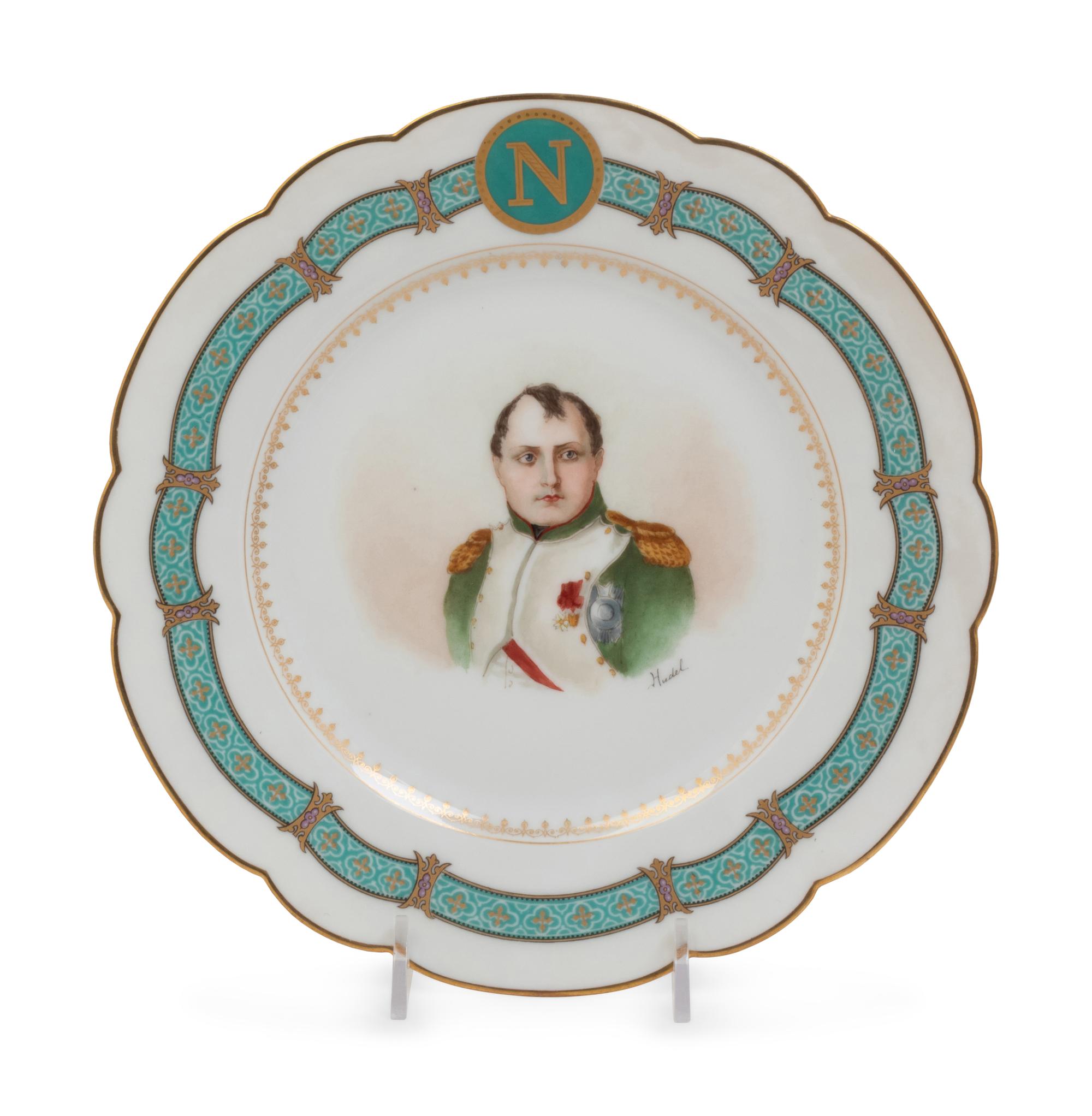 A Set of Twelve Sevres Painted Porcelain Dessert Plates