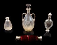 Four Glass Scent Bottles