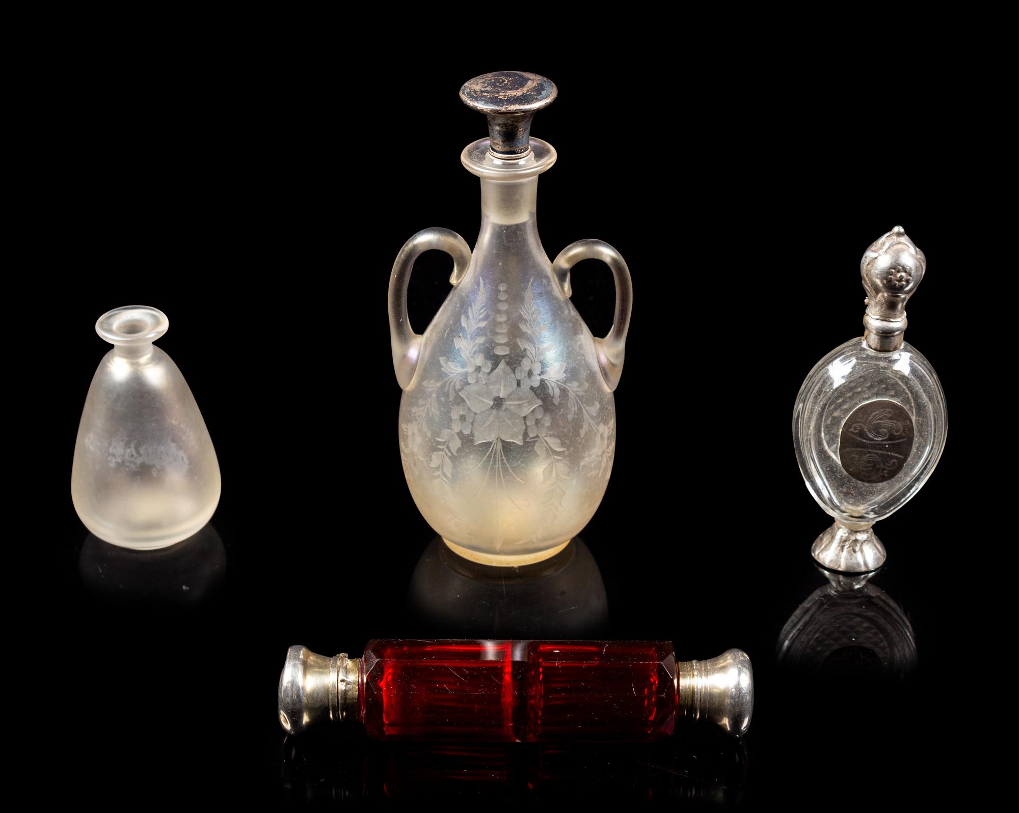 Four Glass Scent Bottles