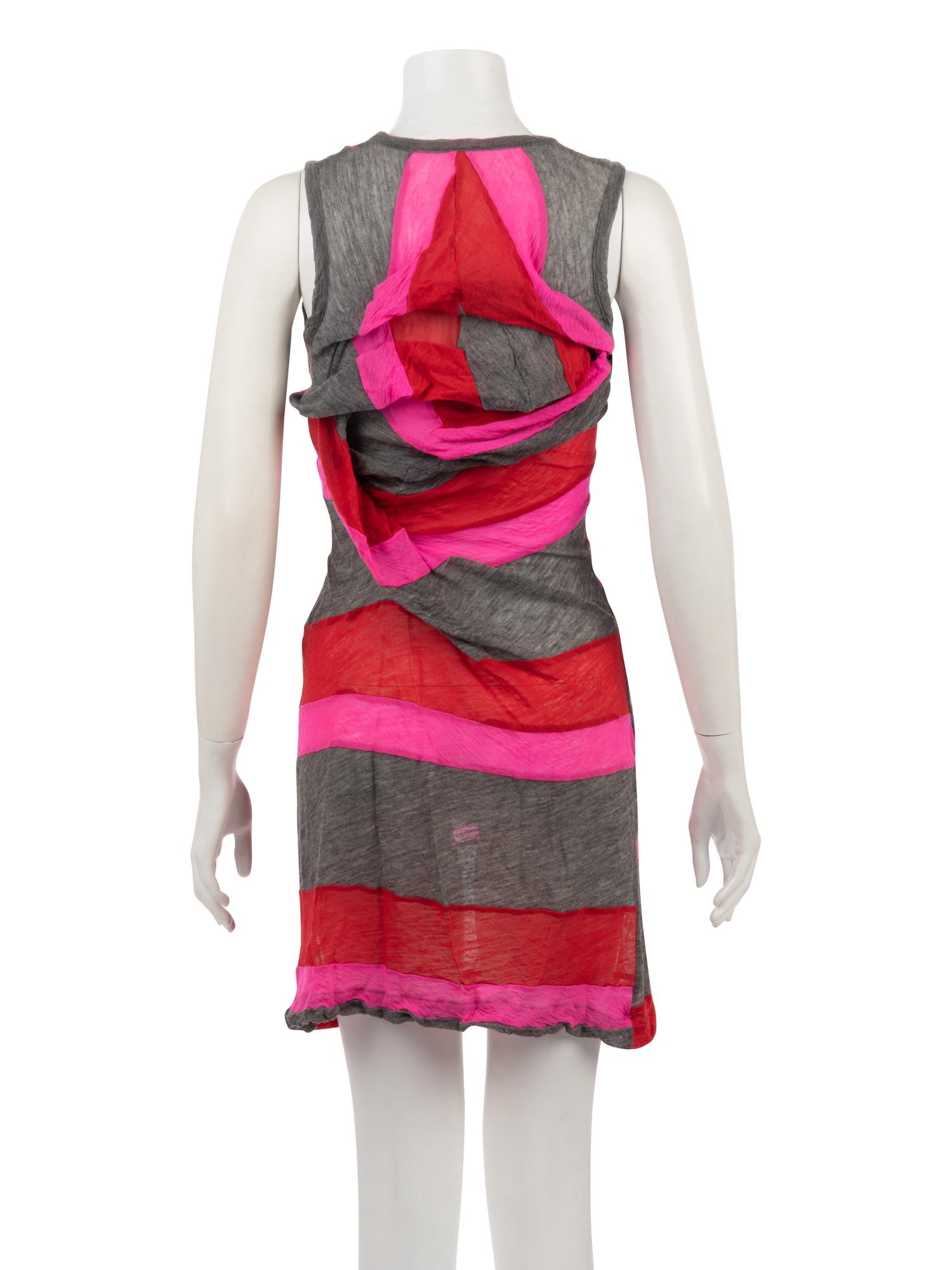 Comme Des Garçons Ruched Stripe Dress, Spring/Summer1996