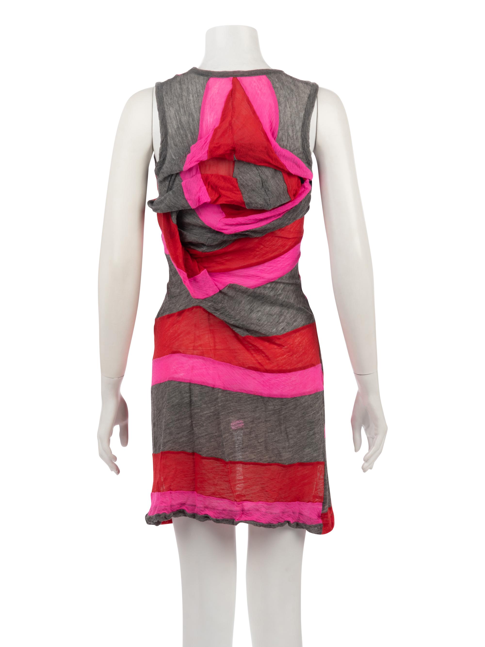 Comme Des Garçons Ruched Stripe Dress, Spring/Summer1996