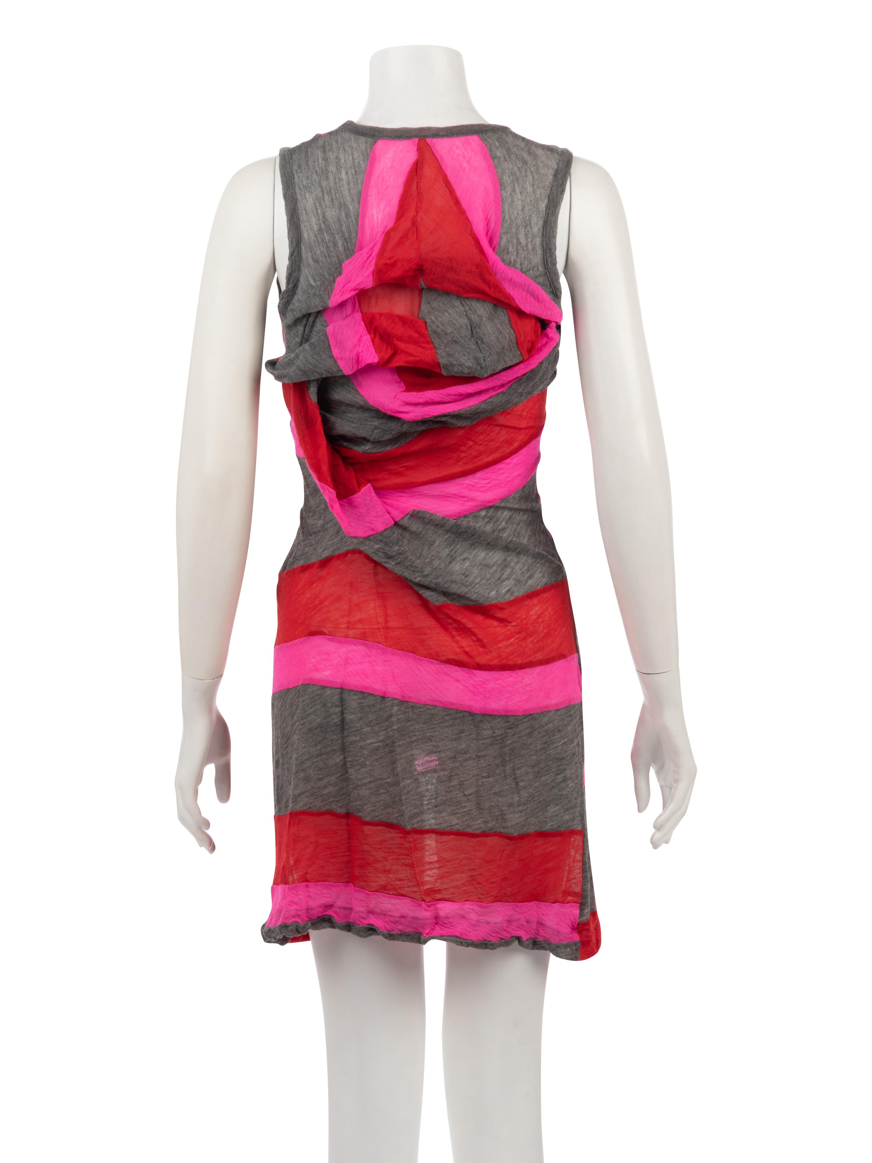 Comme Des Garçons Ruched Stripe Dress, Spring/Summer1996