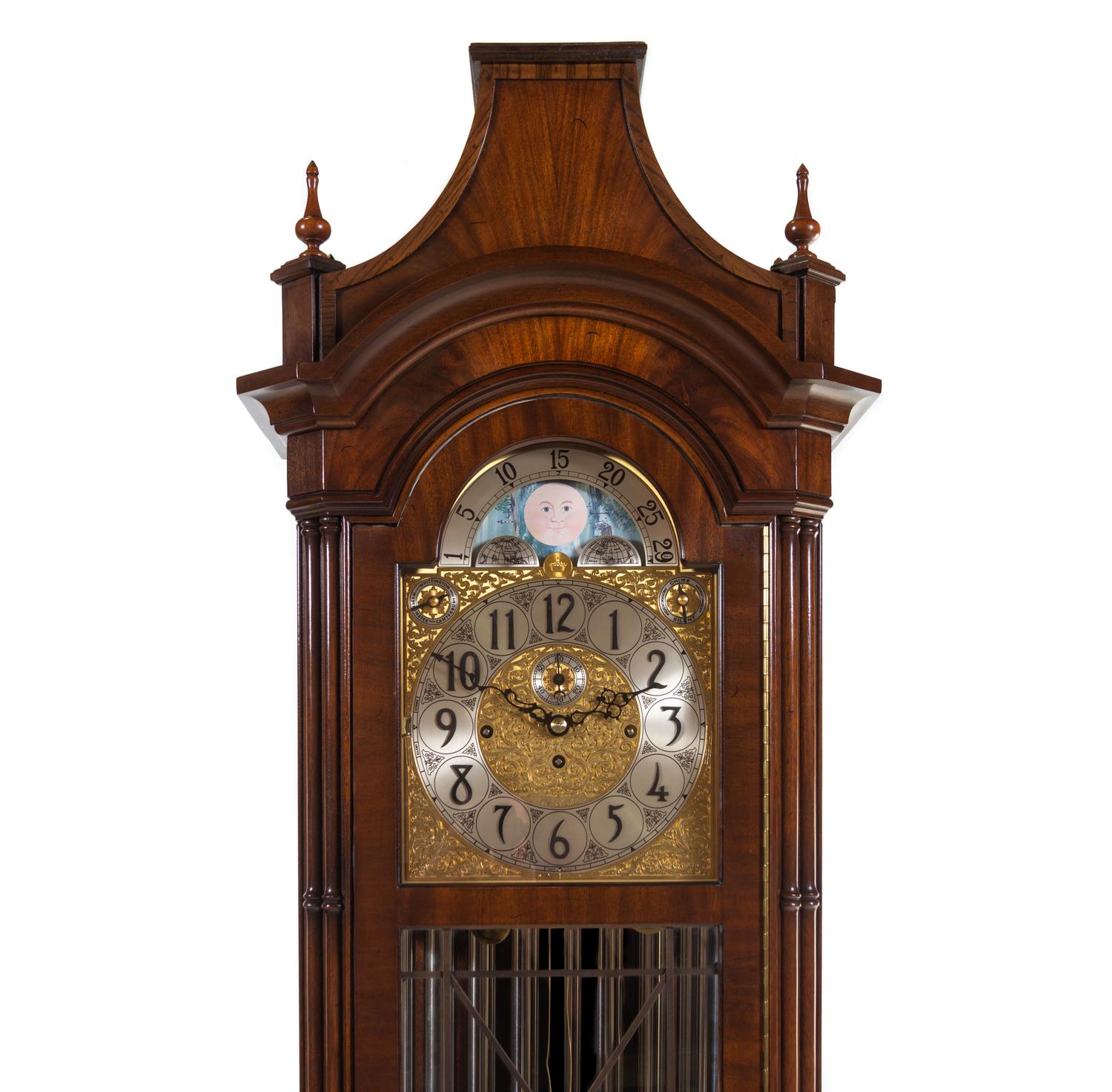 A Herschede Mahogany Tall Case Clock