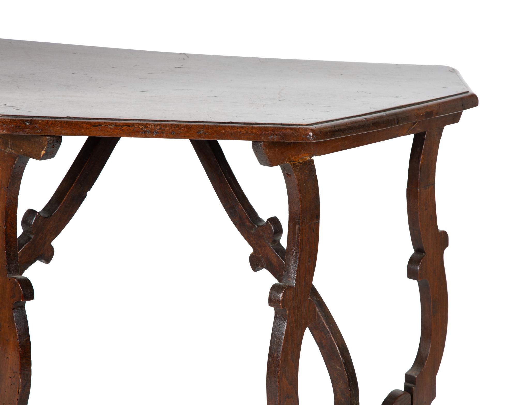 An Italian Baroque Oak Console Table