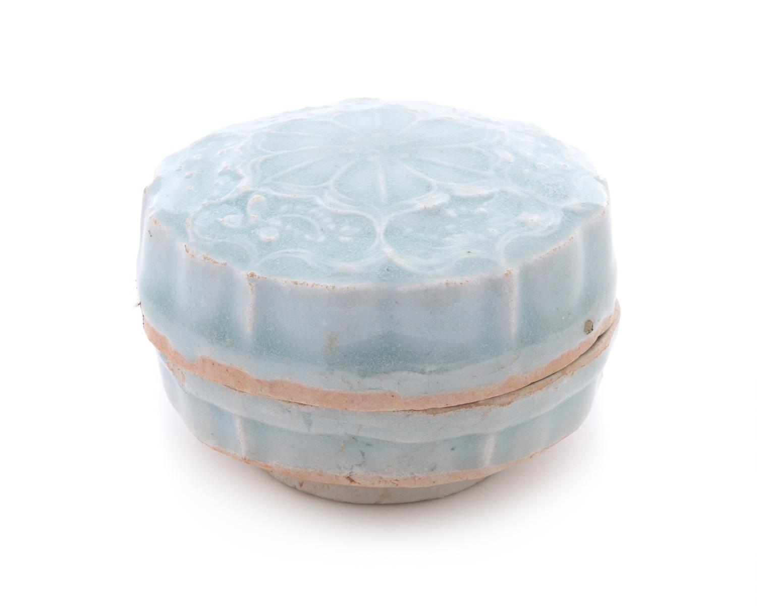 A Qingbai Porcelain Box and Cover Diameter 3 inches.