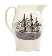 A Liverpool Transfer-Printed Creamware 'Apotheosis of George Washington' Pitcher